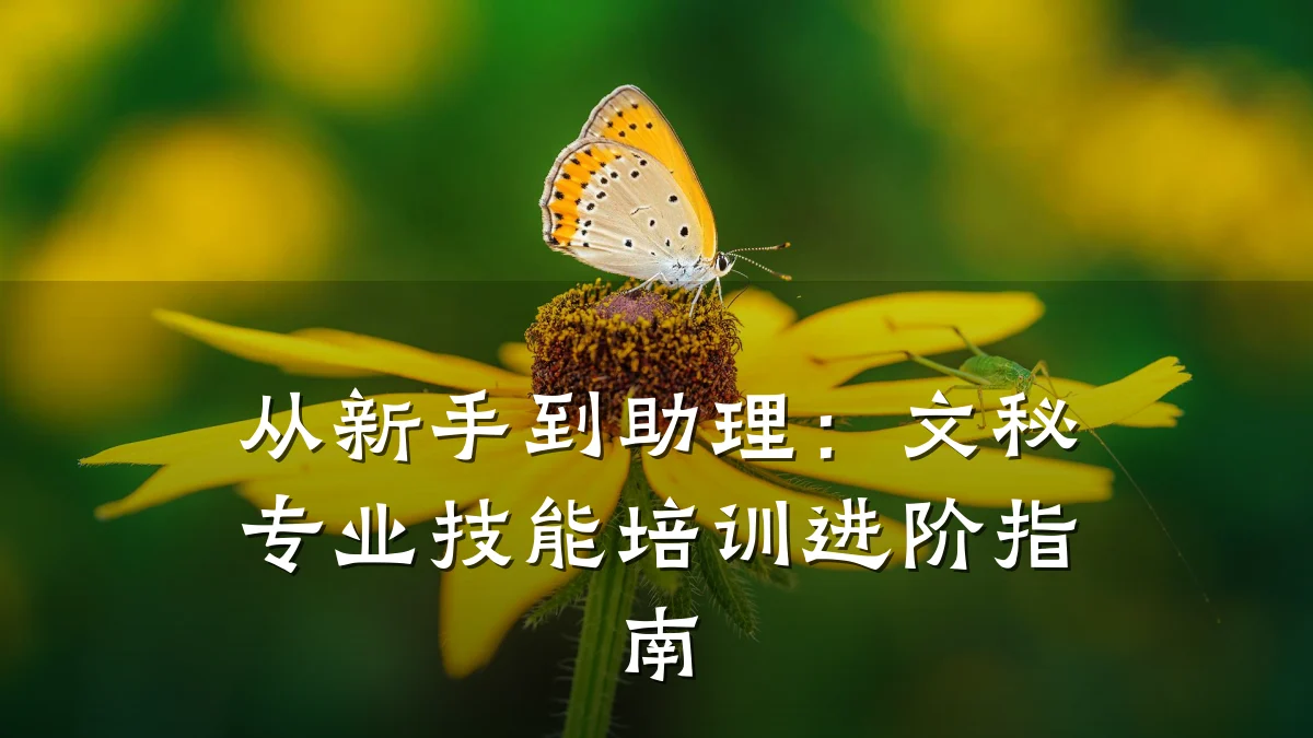 从新手到助理:文秘专业技能培训进阶指南